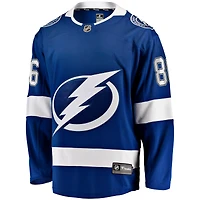 Maillot d'évasion à domicile du Lightning de Tampa Bay Fanatics Nikita Kucherov pour hommes, bleu