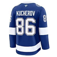 Maillot Premium pour hommes Fanatics Nikita Kucherov bleu Tampa Bay Lightning Domicile
