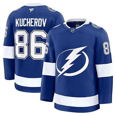 Maillot Premium pour hommes Fanatics Nikita Kucherov bleu Tampa Bay Lightning Domicile