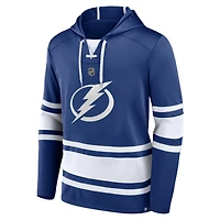 Sweat à capuche lacets avec nom et numéro du Lightning de Tampa Bay Fanatics Nikita Kucherov pour hommes, bleu