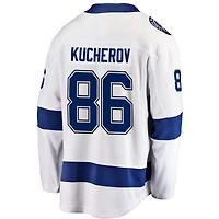 Maillot de joueur échappé Premier Breakaway du Lightning Tampa Bay Fanatics Nikita Kucherov pour hommes, blanc