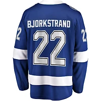 Maillot Fanatics Oliver Bjorkstrand bleu Tampa Bay Lightning Home Breakaway pour homme