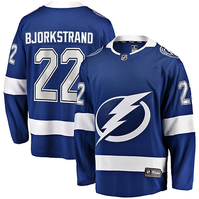 Maillot Fanatics Oliver Bjorkstrand bleu Tampa Bay Lightning Home Breakaway pour homme