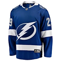Maillot Pontus Holmberg bleu pour homme, équipe fanatique des Lightning de Tampa Bay, domicile Breakaway