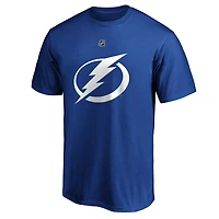 T-shirt authentique avec nom et numéro de pile Tampa Bay Lightning Fanatics Victor Hedman pour hommes, bleu