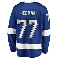 Fanatics pour hommes Victor Hedman bleu Tampa Bay Lightning Home Premier Breakaway Player - Maillot