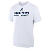 Men's Fanatics White Tampa Bay Lightning Authentic Pro Primary T-Shirt