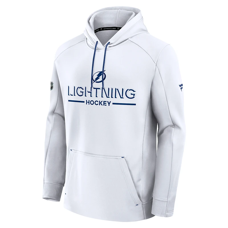 Sweat à capuche authentique Pro Rink blanc Tampa Bay Lightning Fanatics pour homme