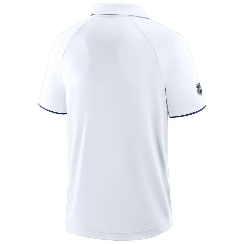 Men's Fanatics White Tampa Bay Lightning Authentic Pro Rink Raglan Polo