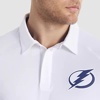 Polo raglan authentique Pro Rink blanc Tampa Bay Lightning Fanatics pour homme