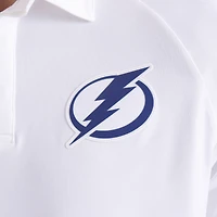 Men's Fanatics White Tampa Bay Lightning Authentic Pro Rink Raglan Polo