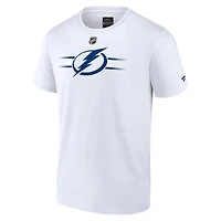 T-shirt secondaire professionnel authentique du Lightning de Tampa Bay Fanatics pour hommes, blanc
