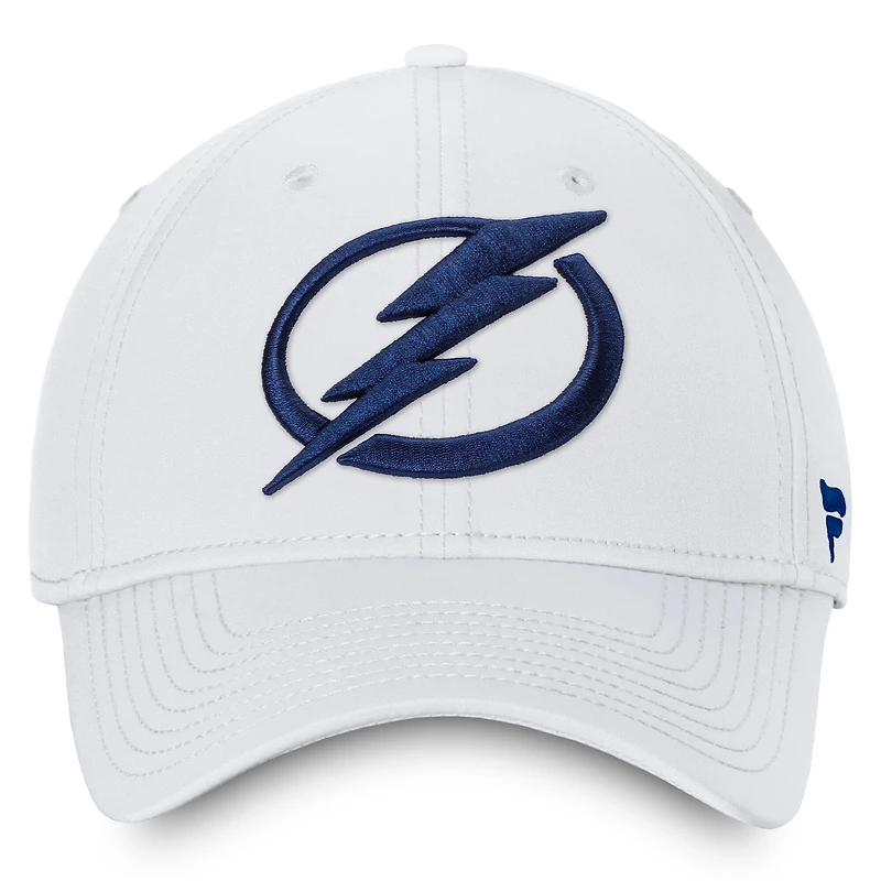 Men's Fanatics White Tampa Bay Lightning Core Primary Logo Flex Hat