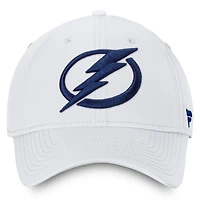Men's Fanatics White Tampa Bay Lightning Core Primary Logo Flex Hat