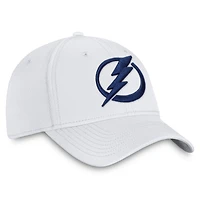 Men's Fanatics White Tampa Bay Lightning Core Primary Logo Flex Hat