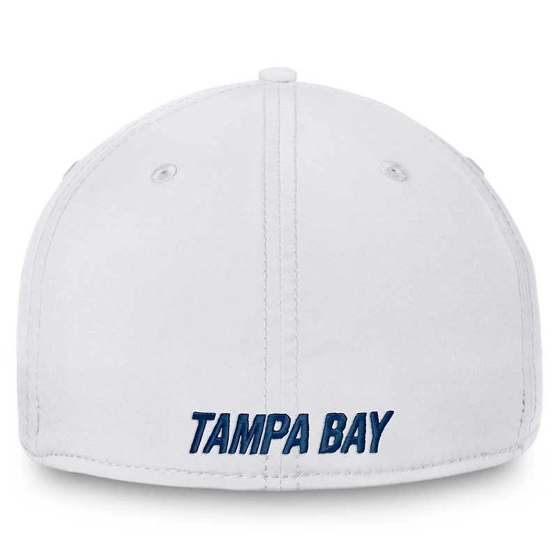 Casquette Flex blanche pour homme Fanatics Tampa Bay Lightning Core avec logo principal