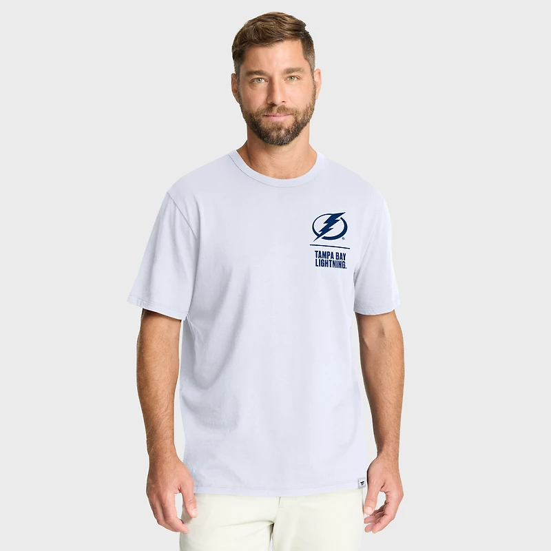 T-shirt blanc Fanatics pour homme Tampa Bay Lightning Crash The Net Legacy