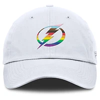 Casquette ajustable blanche Tampa Bay Lightning PRIDE pour hommes Fanatics