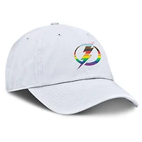 Casquette ajustable blanche Tampa Bay Lightning PRIDE pour hommes Fanatics