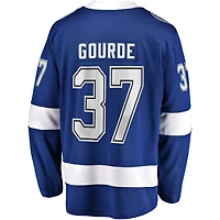 Maillot Fanatics Yanni Gourde bleu Tampa Bay Lightning Home Breakaway pour hommes