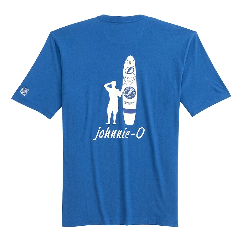 T-shirt Spencer chiné bleu Tampa Bay Lightning pour homme de Johnnie-O