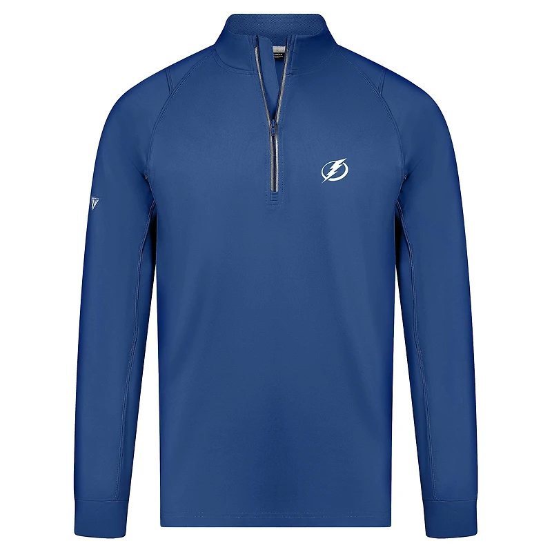 Pull-over zippé quart de tour bleu Tampa Bay Lightning Theory Insignia Core Raglan pour homme Levelwear