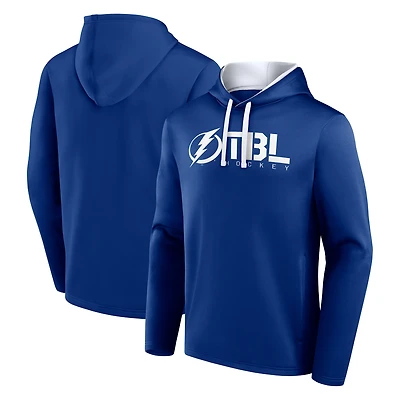Sweat à capuche bleu athlétique avec logo pour homme Tampa Bay Lightning Head Start