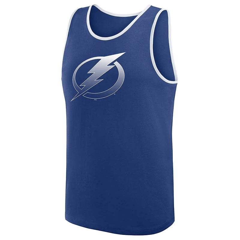 Débardeur bleu athlétique avec logo Tampa Bay Lightning pour homme, succès inégalé