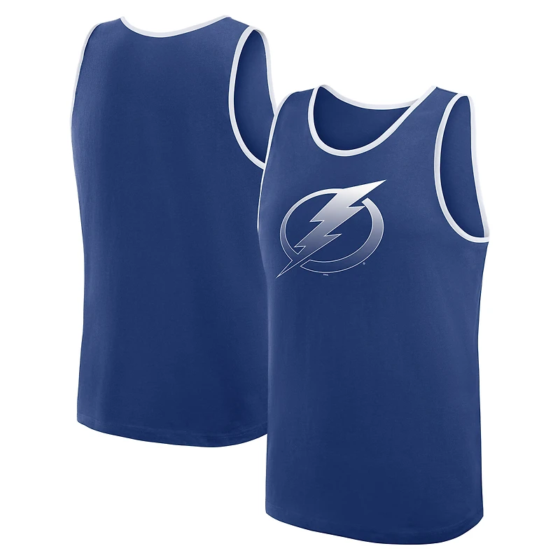 Débardeur bleu athlétique avec logo Tampa Bay Lightning pour homme, succès inégalé