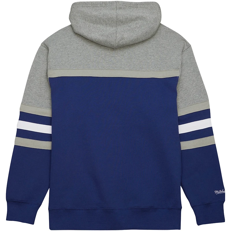Chandail à capuchon d'entraîneur-chef du Lightning de Tampa Bay bleu/gris Mitchell & Ness pour hommes