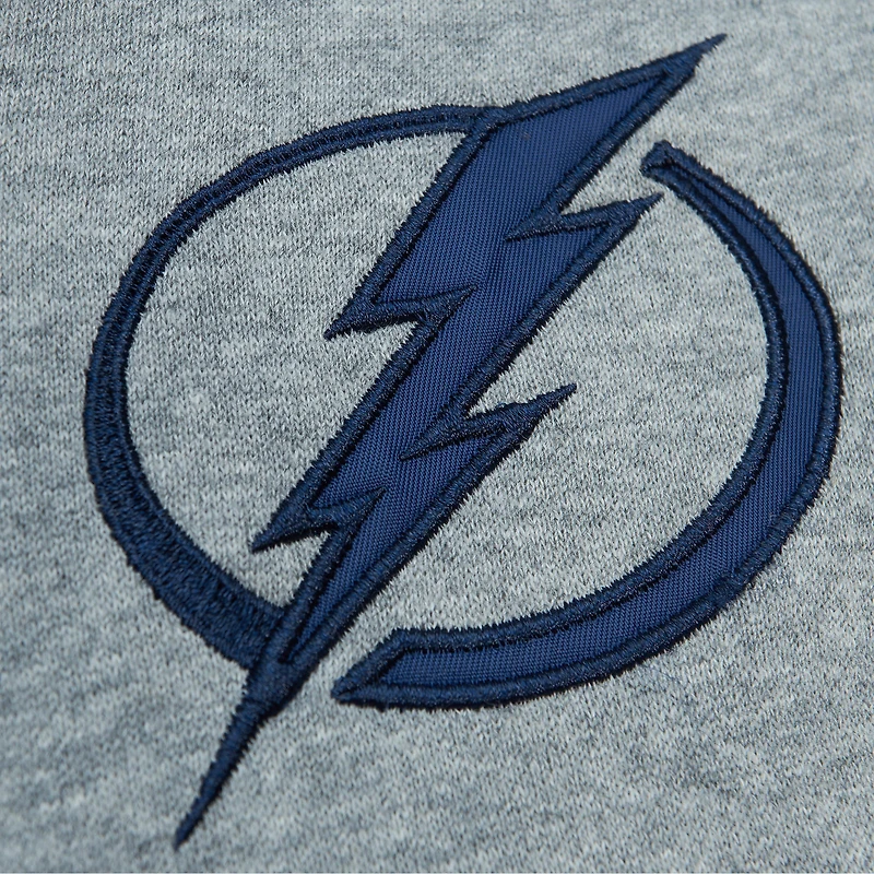 Chandail à capuchon d'entraîneur-chef du Lightning de Tampa Bay bleu/gris Mitchell & Ness pour hommes