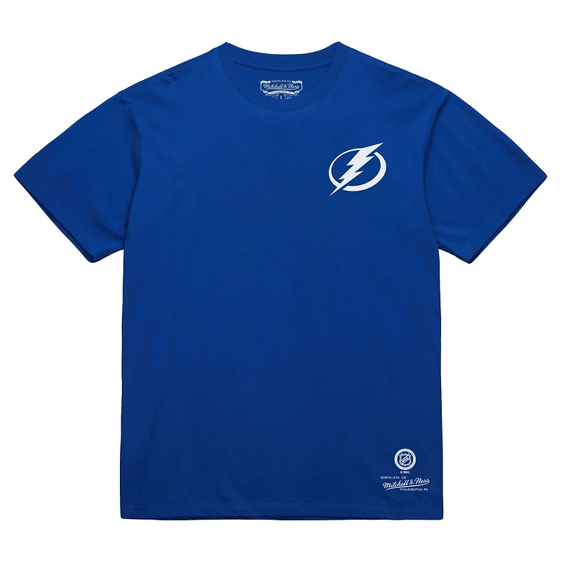 Men's Mitchell & Ness Blue Tampa Bay Lightning Core Penalty Box 3.0 T-Shirt