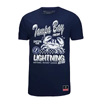 T-shirt Mitchell & Ness bleu marine pour homme avec logo local du Lightning de Tampa Bay
