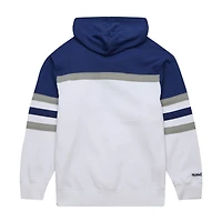 Men's Mitchell & Ness White/Blue Tampa Bay Lightning Head Coach Pullover Hoodie