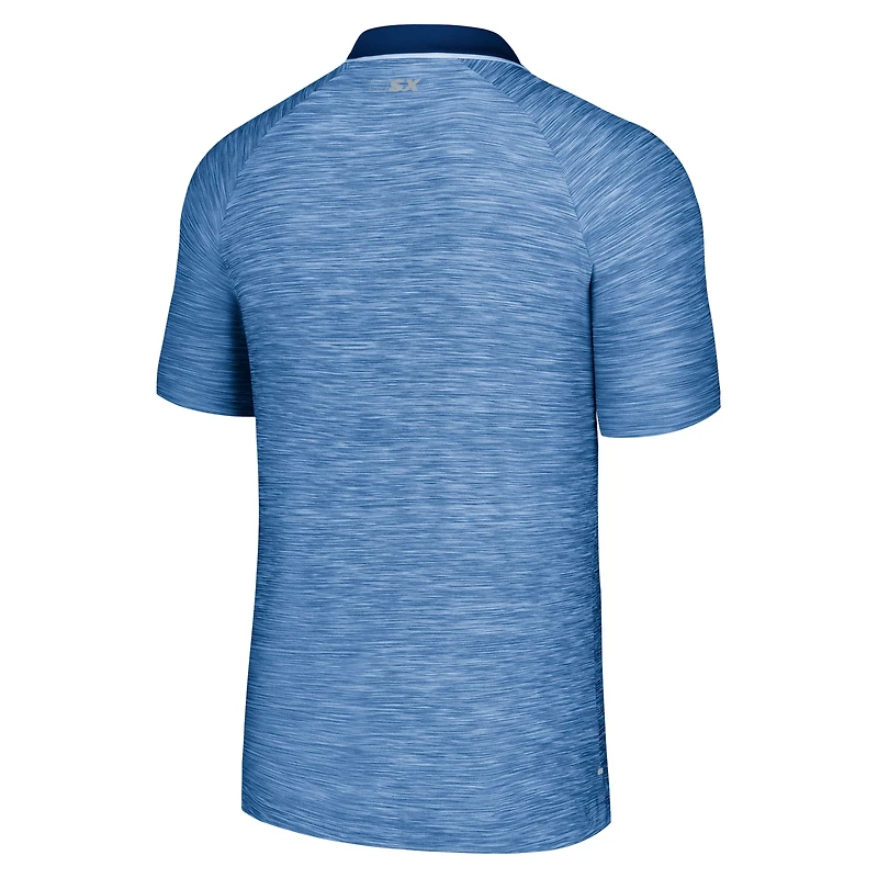 Polo raglan stratégique MSX by Michael Strahan pour hommes, bleu Tampa Bay Lightning