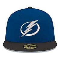 Men's New Era  Blue Tampa Bay Lightning Core Logo Two-Tone 59FIFTY Fitted Hat