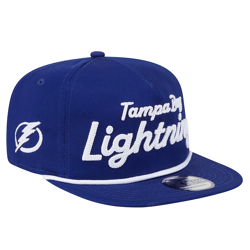 Casquette de golf ajustable New Era bleue Tampa Bay Lightning pour homme