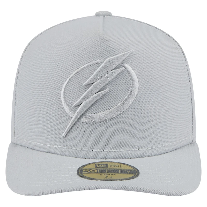 Casquette ajustée A-Frame 59FIFTY pour homme avec coloris Tampa Bay Lightning de New Era gris