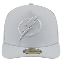 Casquette ajustée A-Frame 59FIFTY pour homme avec coloris Tampa Bay Lightning de New Era gris