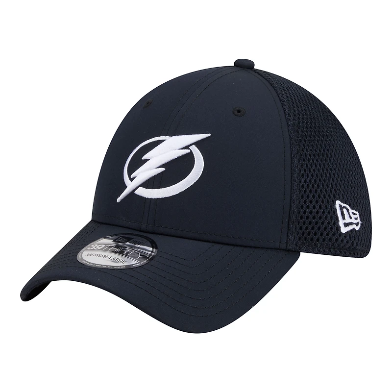 Men's New Era Navy Tampa Bay Lightning Logo 39THIRTY Flex Hat