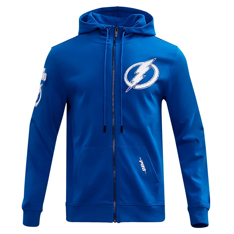 Men's Pro Standard Blue Tampa Bay Lightning Classic Chenille Full-Zip Hoodie Jacket