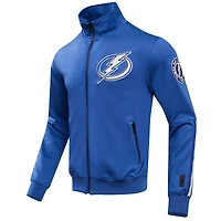Veste de survêtement entièrement zippée en chenille classique Pro Standard du Lightning Tampa Bay pour hommes, bleue