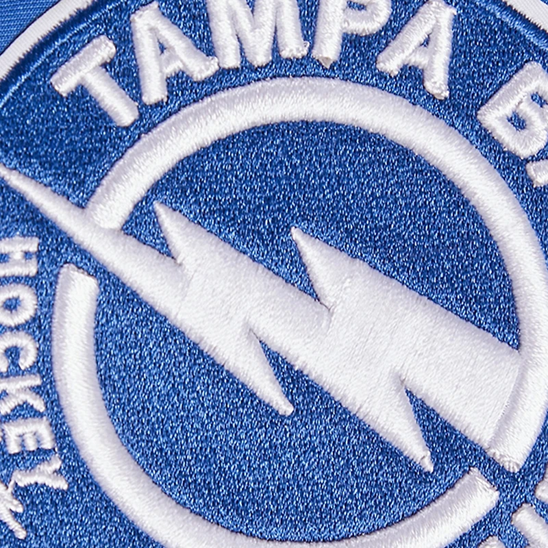 Veste de survêtement entièrement zippée en chenille classique Pro Standard du Lightning Tampa Bay pour hommes, bleue