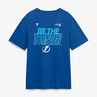 Men's Royal Tampa Bay Lightning 2026 Stanley Cup Playoffs Slogan T-Shirt