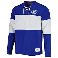Haut à manches longues lacets Tommy Hilfiger Tampa Bay Lightning Walter bleu pour homme