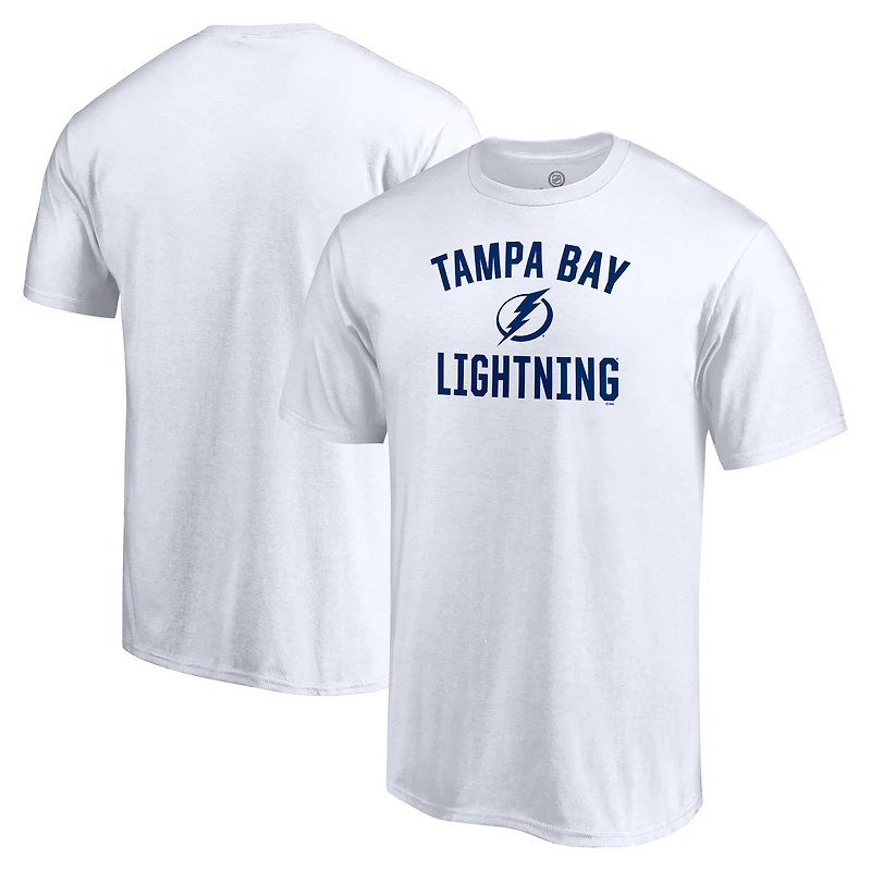 T-shirt blanc pour homme avec arche de la victoire du Lightning Tampa Bay