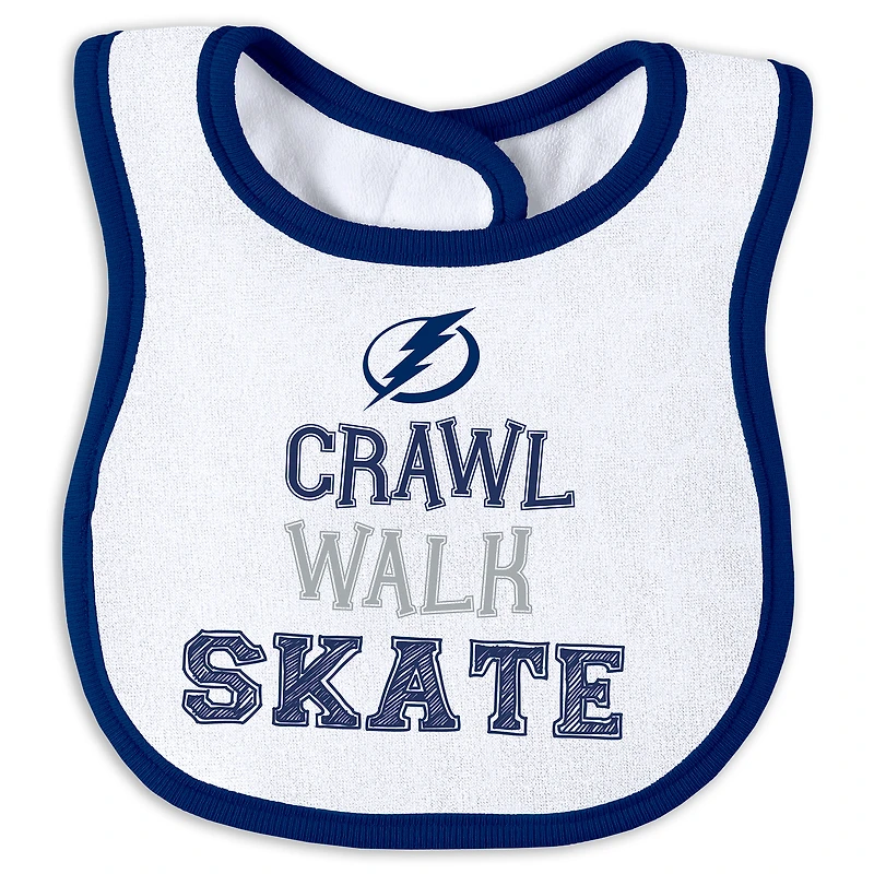 Ensemble pyjama et bavoir pour nouveau-né bébé WEAR by Erin Andrews Tampa Bay Lightning