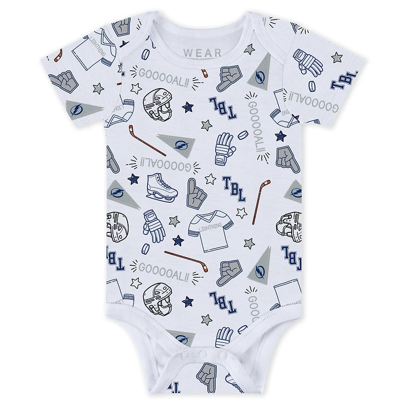 Ensemble 3 pièces body et pantalon Turn Me Around de Tampa Bay Lightning par Erin Andrews pour nouveau-nés nourrissons