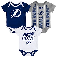 Newborn  Tampa Bay Lightning Loyal Buddies Three-Pack Bodysuit Set