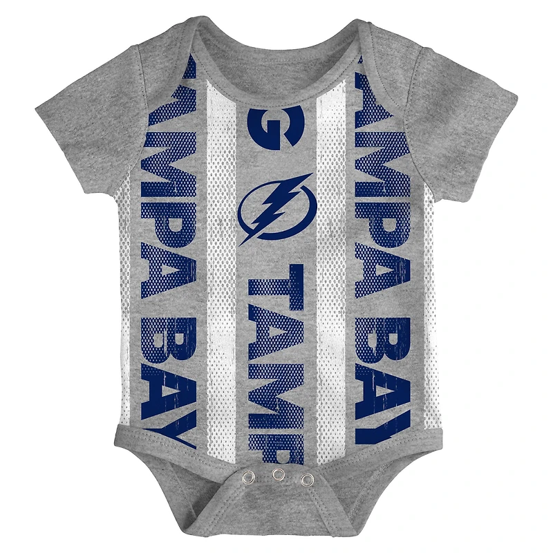 Ensemble de trois bodies pour nouveau-né Tampa Bay Lightning Loyal Buddies